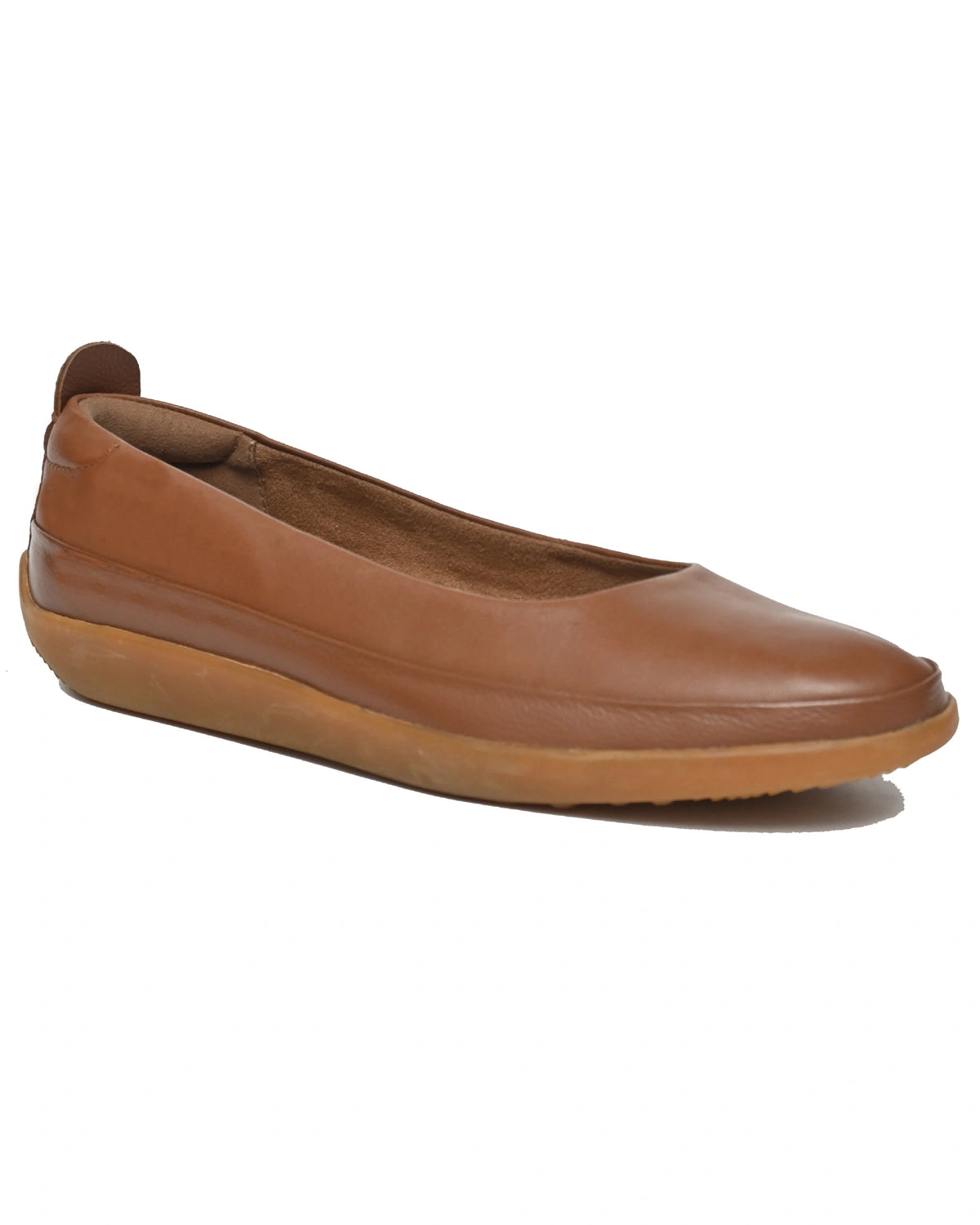 Luna – Tan Leather Slip-On Ballet Flat