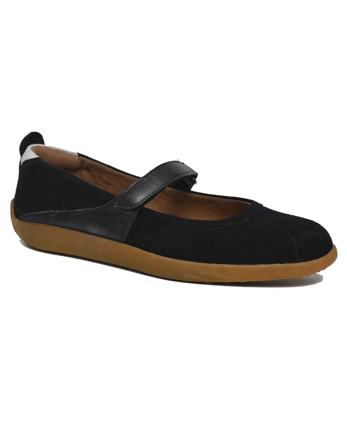 Polaris – Black Suede Mary Jane Comfort Flat