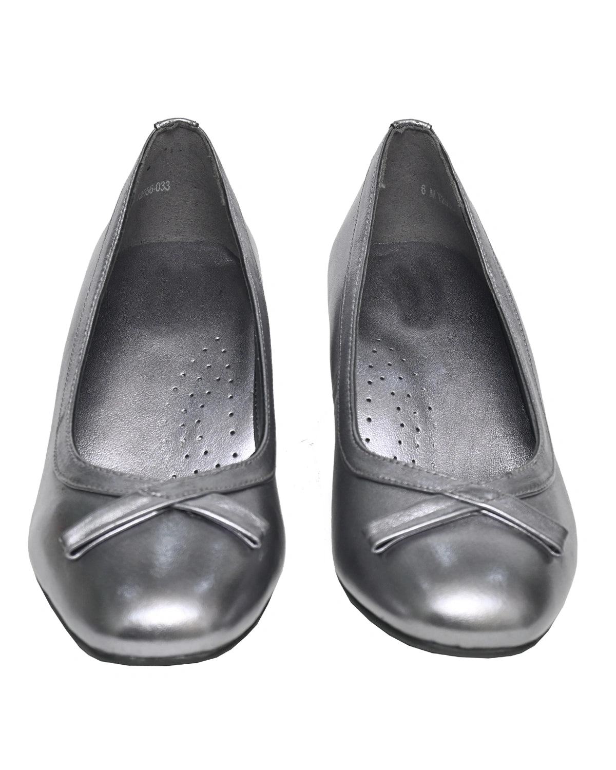 Lyra – Pewter Metallic Block Heel Pump