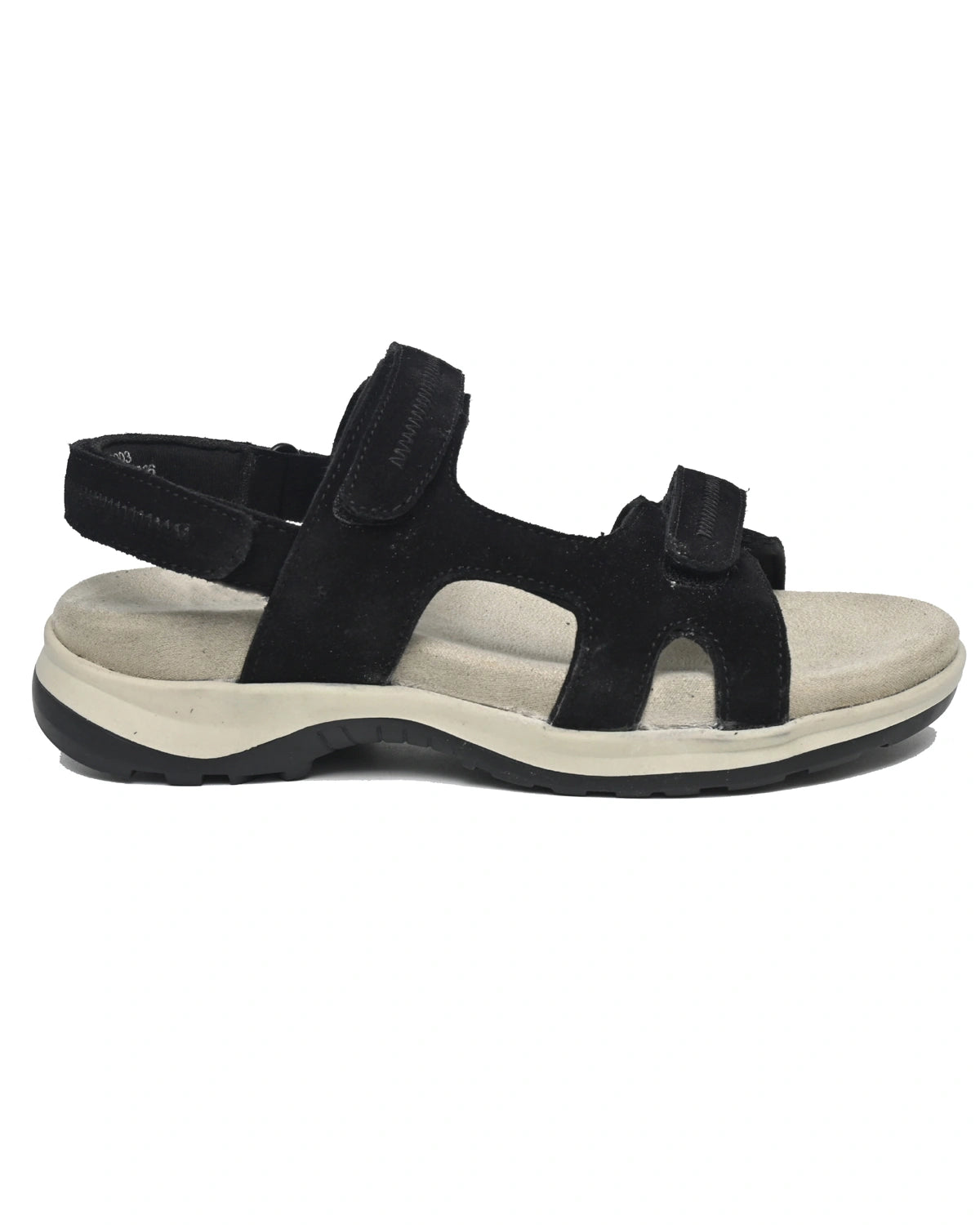 Meridian – Black Suede Comfort Sandal
