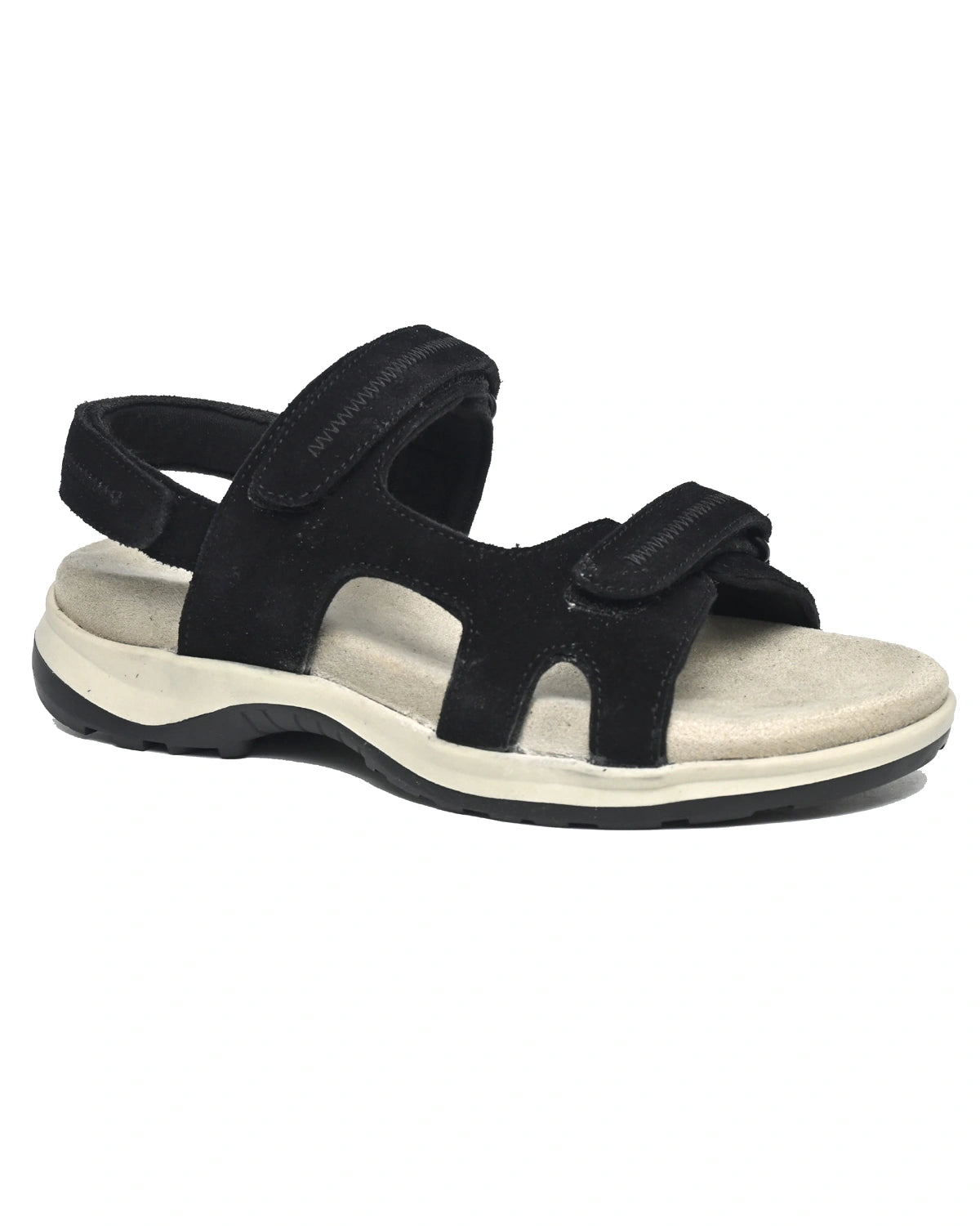 Meridian – Black Suede Comfort Sandal