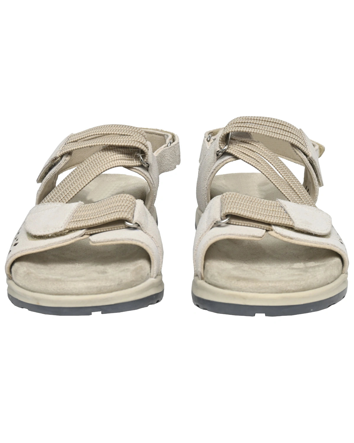 Zenith – Stone Suede Cutwork Comfort Sandal