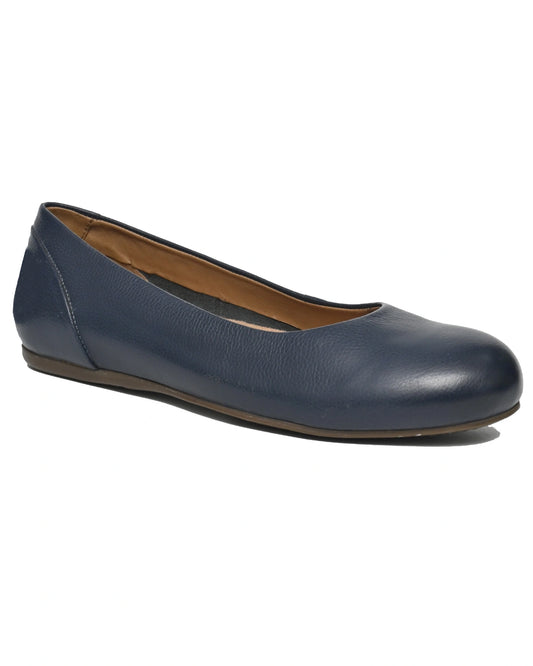 Maia – Navy Leather Ballet Flat